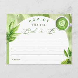 She Found Her Perfect Matcha Bridal Shower Advice Tilläggskort