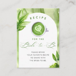 She Found Her Perfect Matcha Bridal Shower Recipe Tilläggskort