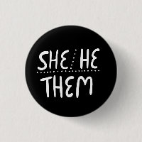 SHE/HE/THEM Pronounars Pride, hanterad minimalt
