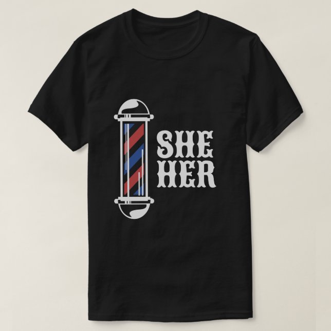SHE/HER Pronoun Shirt T Shirt (Design framsida)