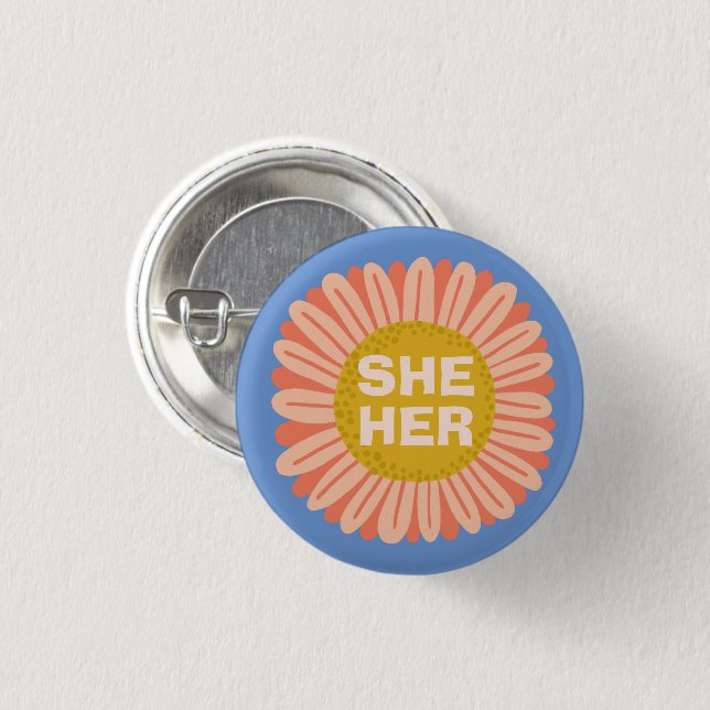 SHE/HER Pronouns SolrossolrosPride Daisy Knapp (Framsida & baksida)