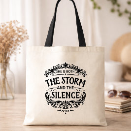 She Is Both The Storm and The Silence Vintage Tygkasse