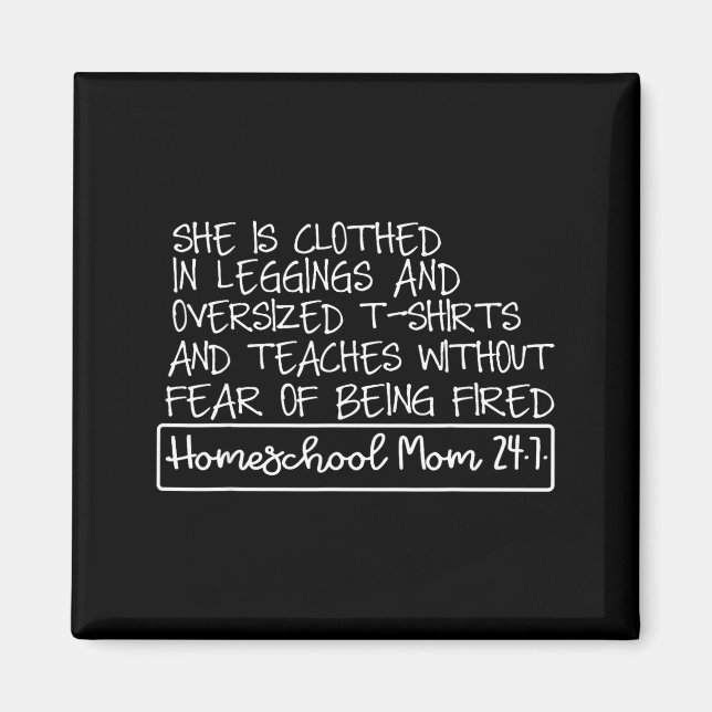 She Is Clothed In Leggings And Oversized Homeschoo Magnet (Framsidan)