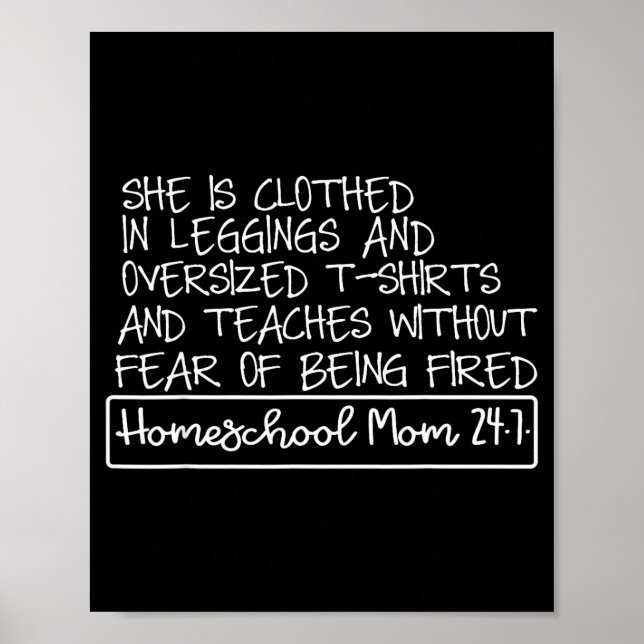 She Is Clothed In Leggings And Oversized Homeschoo Poster (Framsidan)