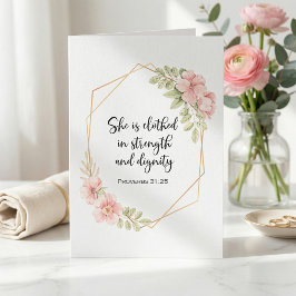 She Is Clothed in Strength & Dignity Encouragement Kort