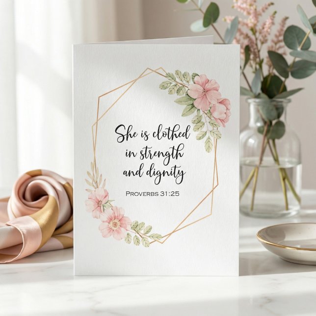 She Is Clothed in Strength & Dignity Thank you Kort (Skapare uppladdad)