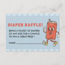 She Is Ready To Pop Blue Gingham Diaper Raffle