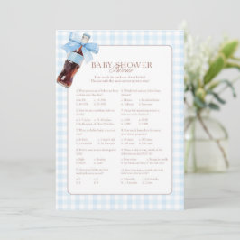 She Is Ready to Pop Blue Trivia Game Card Rådkort