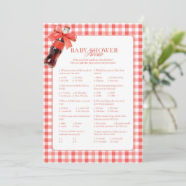 She Is Ready to Pop Red Trivia Game Card Rådkort