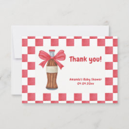 She is Ready to Pop Soda Bottle Baby Shower Tack Kort