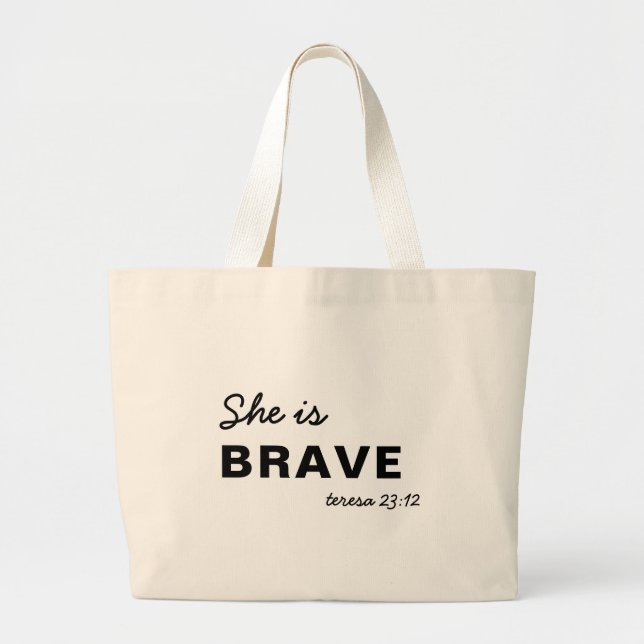 She is Strong Proverbs  Christian Faith Jumbo Tygkasse (Framsidan)