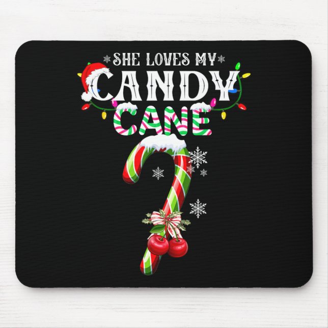 She Loves My Candy Cane I Like Her Peppermint Xmas Musmatta (Framsidan)