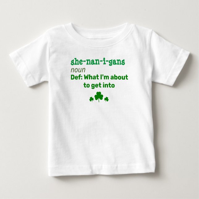 she-nan-i-gan Saint patrick T Shirt (Framsida)