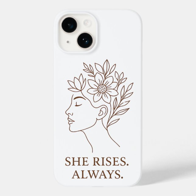 She Rises. Always — Minimalist Empowerment Design (Baksida)