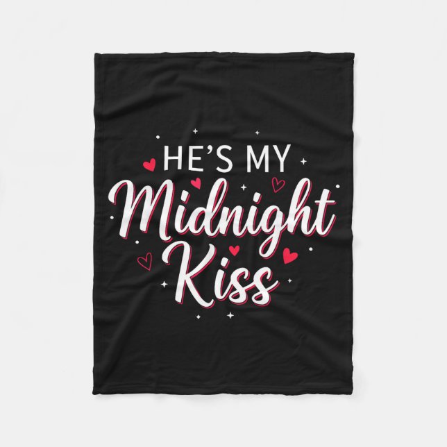 She’s My Midnight Kiss Funny Valentine Matching Co Fleecefilt (Framsidan)