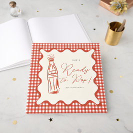 She’s ready to pop baby shower gästböcker