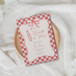 She’s ready to pop baby shower inbjudningar