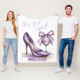 She’s Still Got It Purple High Heel Birthday Fleecefilt