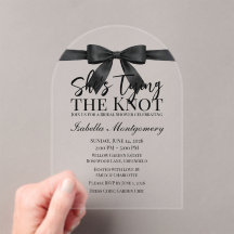 She’s Tying the Knot Theme Black Bow