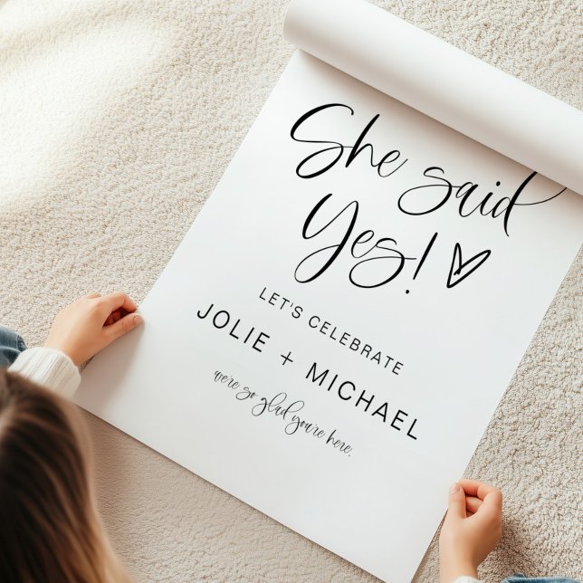 She Said Yes Engagement Party Welcome Poster (Skapare uppladdad)