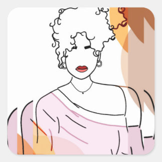 she -sobreposição fyrkantigt klistermärke