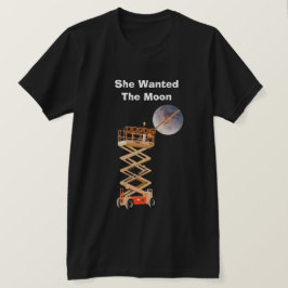 She Wanted the Moon Black T-Shirt
