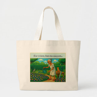 She waters, then conquers Tote Bag Jumbo Tygkasse