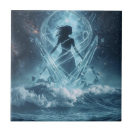 She Who Rises from the Crystal Sea Kakelplatta