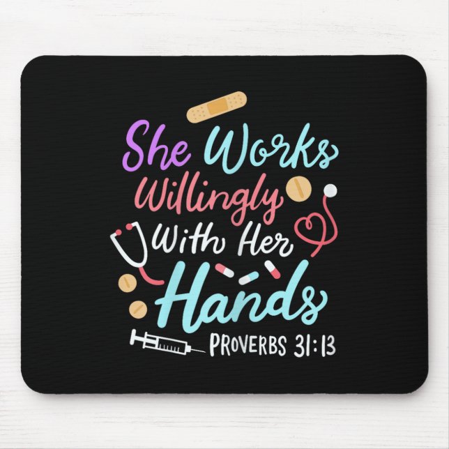She Works Willingly With Her Hands Proverbs 31 13  Musmatta (Framsidan)