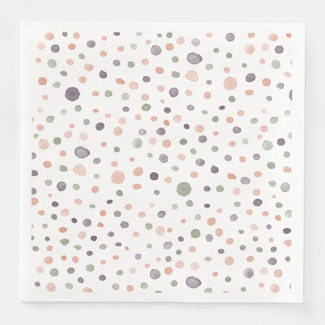 Shea Confetti Watercolor Dots Pappersservett (Framsida)