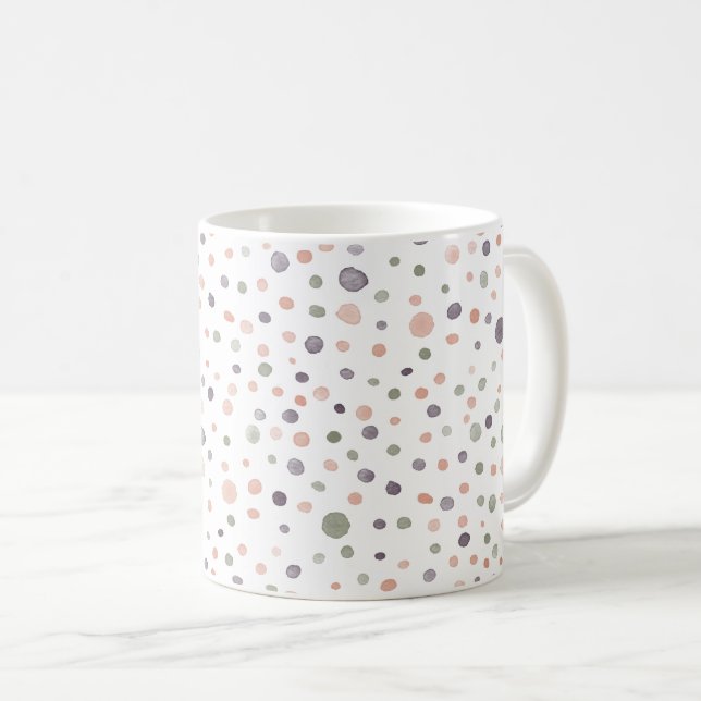 Shea Konfetti Watercolorprickar Klassisk Mugg (Framsida höger)
