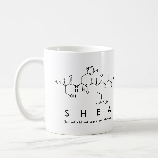 Shea peptide namn mugg (Vänster)