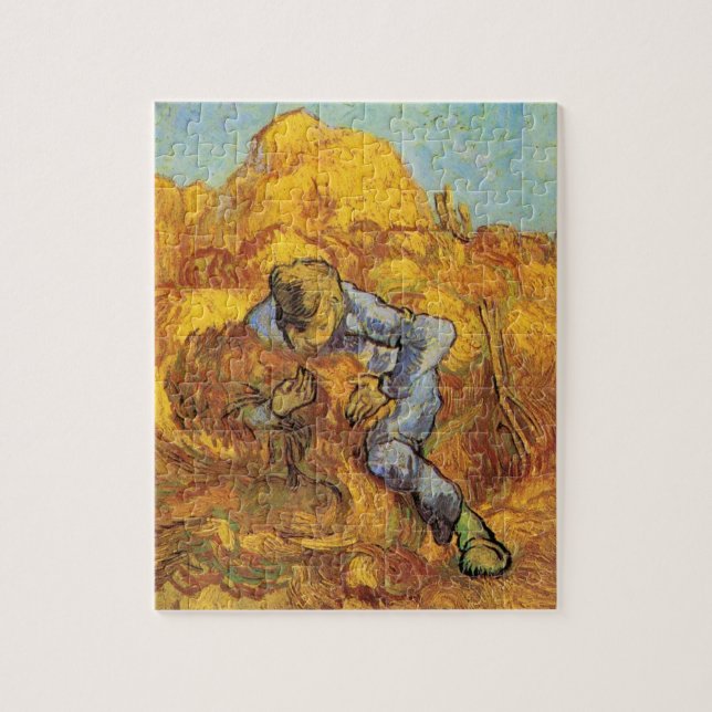 Sheaf Binder (efter Millet) av Vincent van Gogh Pussel (Vertikal)