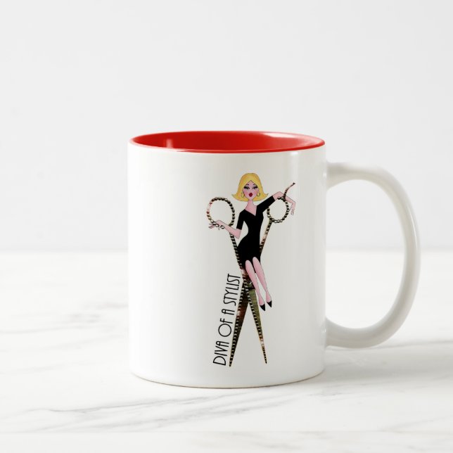 Shear DIVA - Hair Stylist DIVA Two-Tone Coffee Mug Två-Tonad Mugg (Höger)