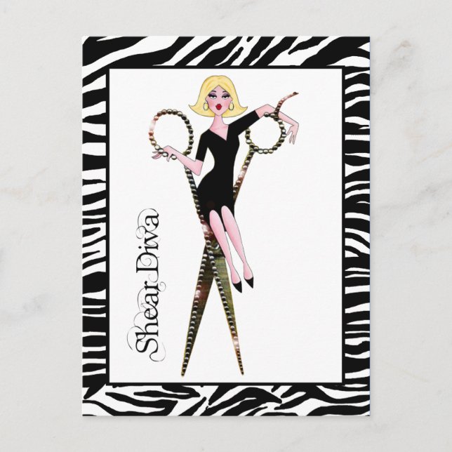 Shear Diva Postcards Vykort (Framsida)