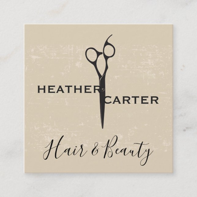 Shear Modern Rustic Struktur Tidsbeställning Kort (Framsida)