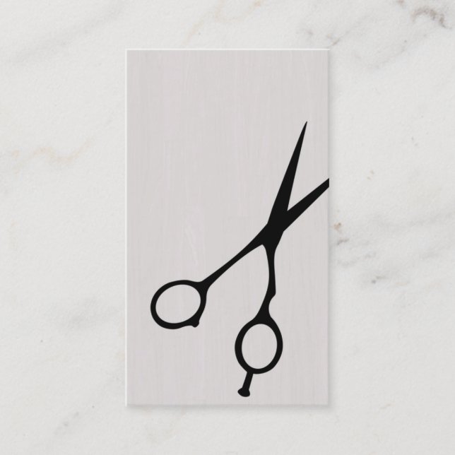 Shears Barber/kosmetologist-Affärskort (svart) Visitkort (Framsida)