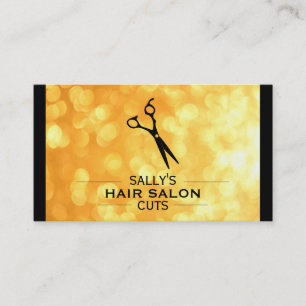 Shears Logotyp med Dividers (guld bokeh) Visitkort
