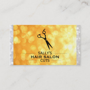 Shears Logotyp med Dividers (guld och vit bokeh) Visitkort