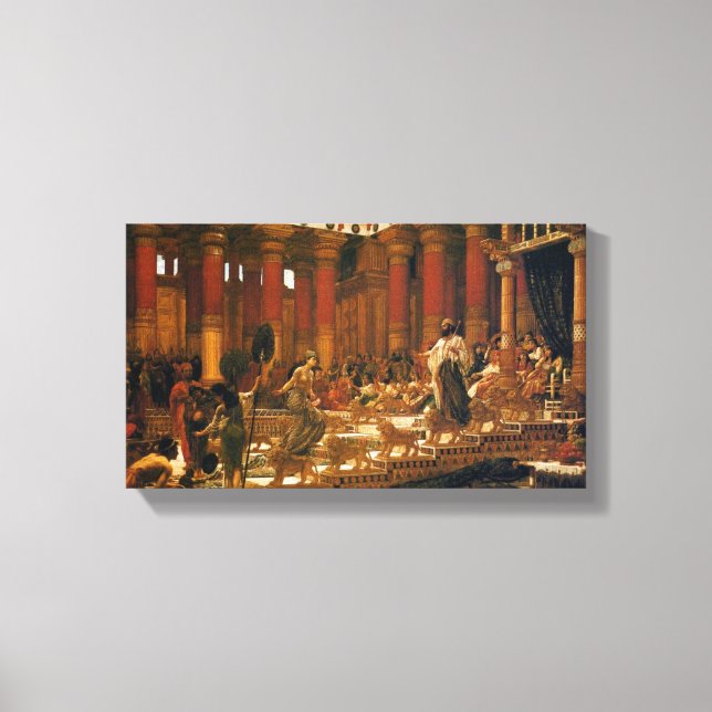 Sheba-drottningens besök i Kung Solomon Canvastryck (Framsida)