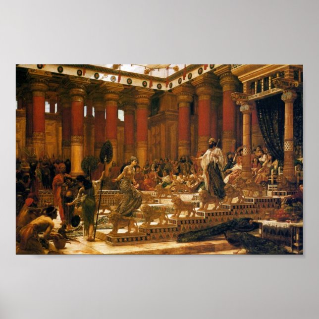 Sheba-drottningens besök i Kung Solomon Poster (Framsidan)