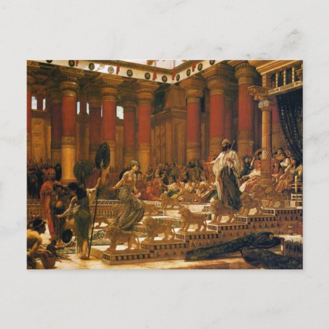 Sheba-drottningens besök i Kung Solomon Vykort (Framsida)