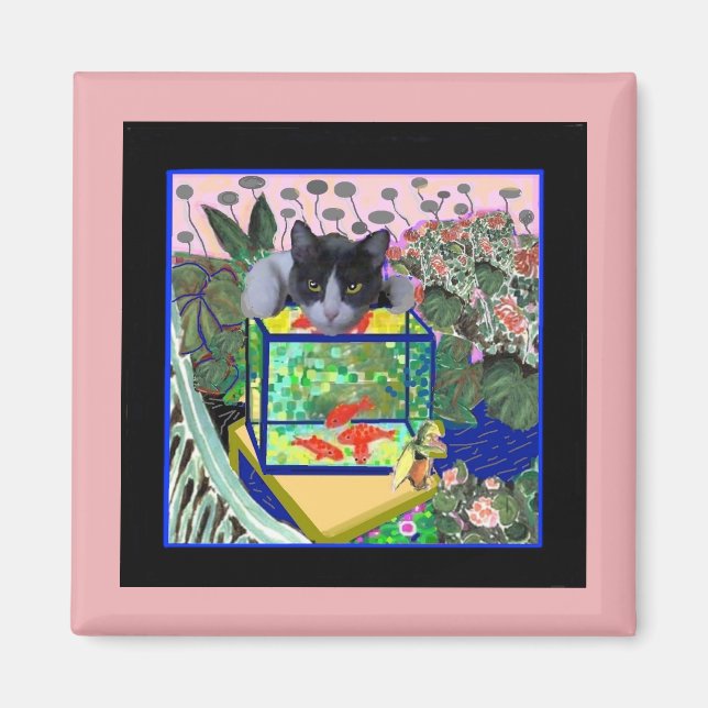 Sheba's Goldfish, Cat, Art Parody. Magnet (Framsidan)