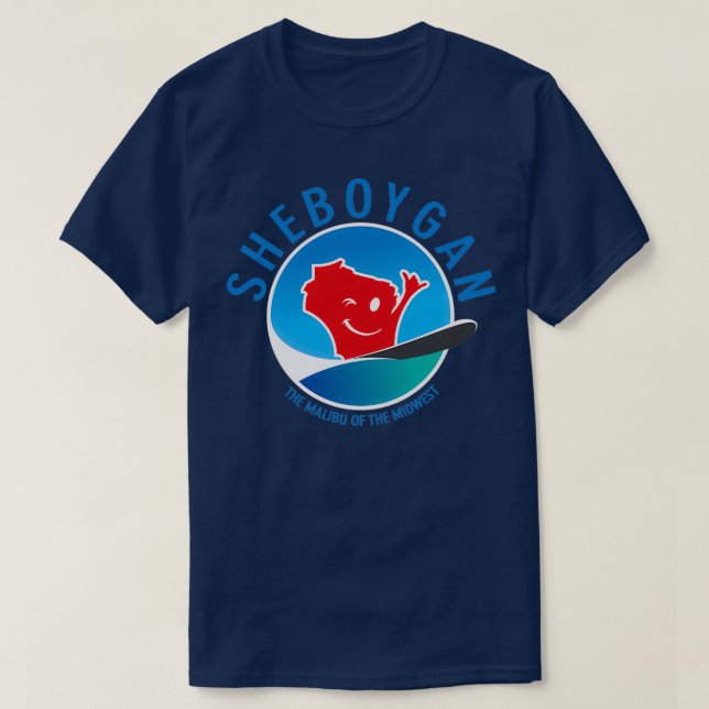 Sheboygan Malibu the Midwest Circular Blue T Shirt (Design framsida)