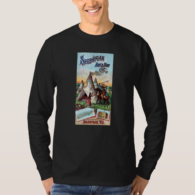 Sheboygan Native Americans Wisconsin USA History R T Shirt (Framsida)