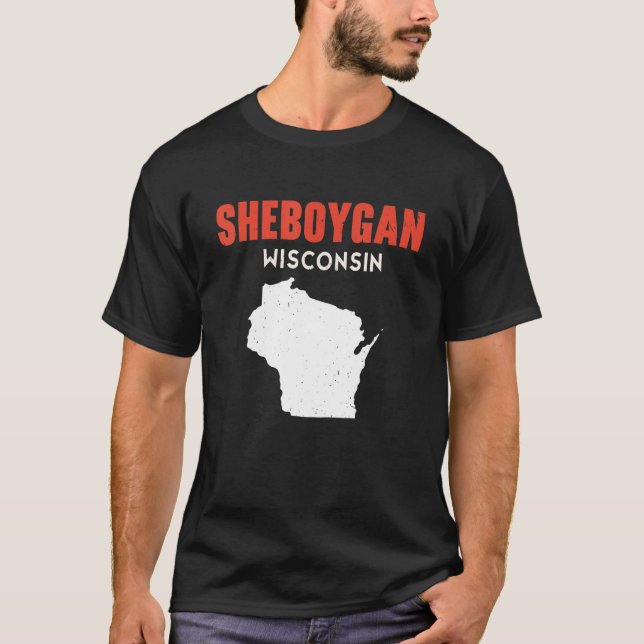 Sheboygan USA State America Travel Montanan Helena T Shirt (Framsida)