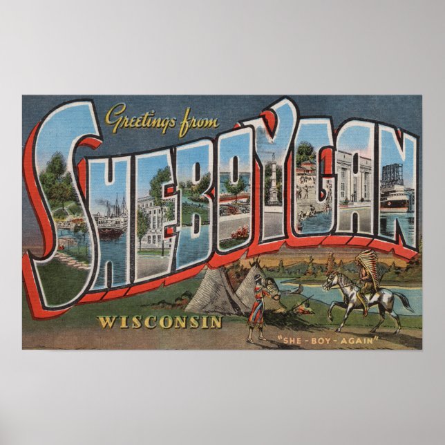 Sheboygan, Wisconsin (indianer nr 1) Poster (Framsidan)