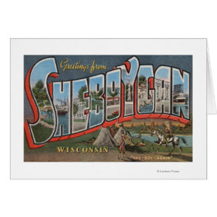 Sheboygan Wisconsin (indier nr. 1) Hälsningskort
