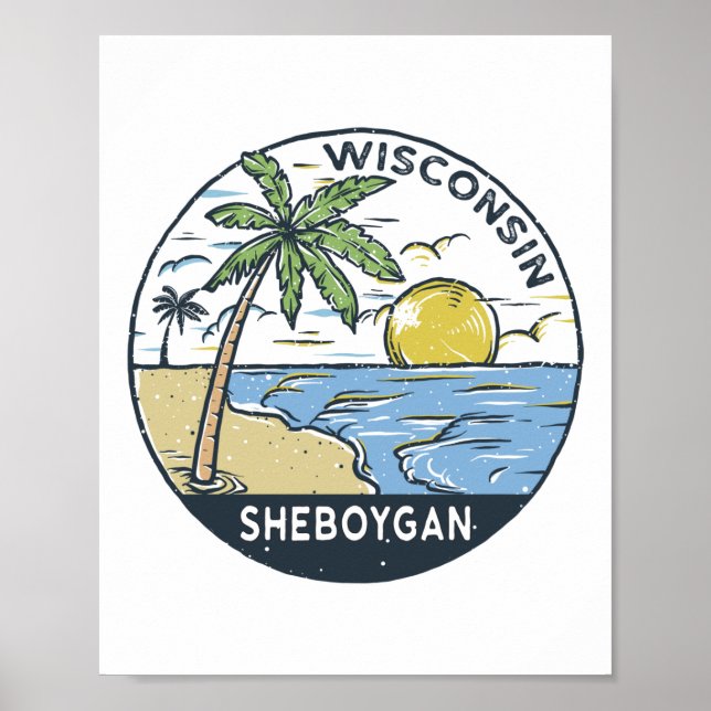 Sheboygan Wisconsin Vintage Poster (Framsidan)