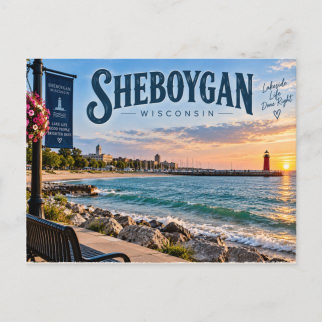 Sheboygan Wisconsin Vykort (Framsida)